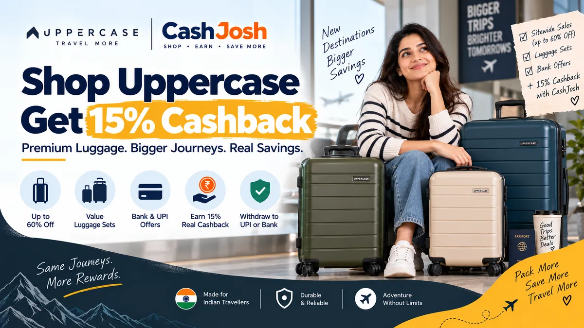 Uppercase Luggage Coupons & Cashback: Flat 15% (September 2026)